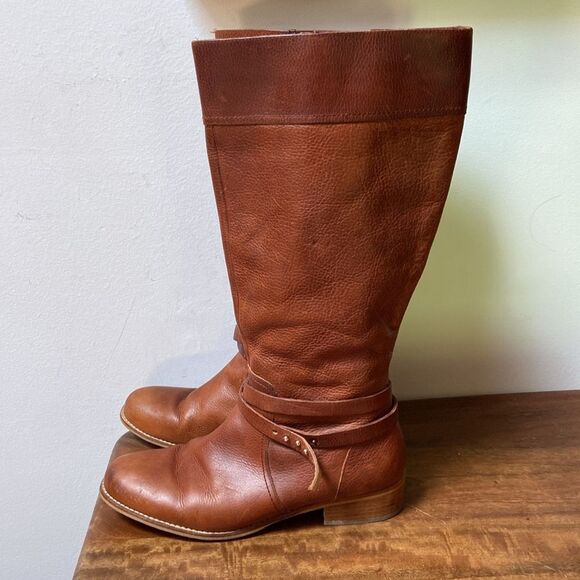 Lands' End Brown Heeled Boots Timeless Equestrian Style - Picture 4 of 15